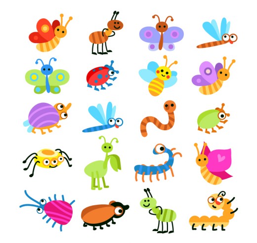 20款卡通昆虫矢量素材16设计网精选