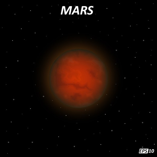 太空中的火星矢量素材16素材网精选