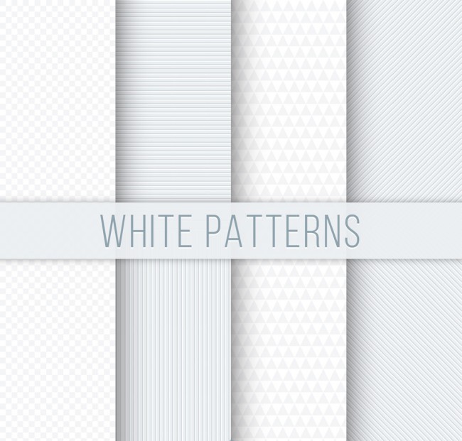 8款白色花纹无缝背景矢量素材素材中国网精选