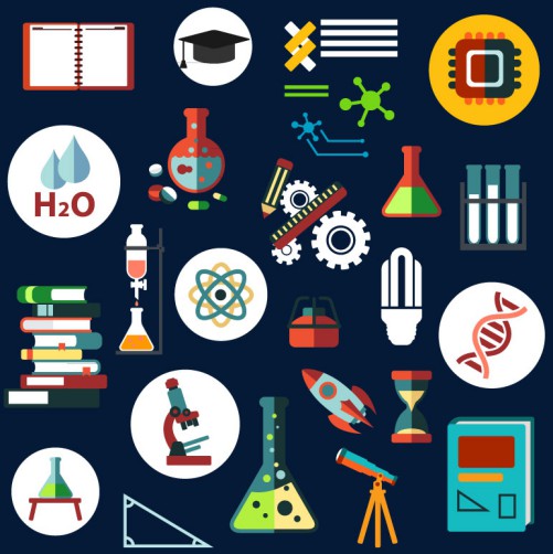 27款精致科学和化学元素学习用品图