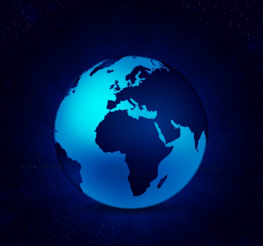 精美立体蓝色地球矢量素材素材天下