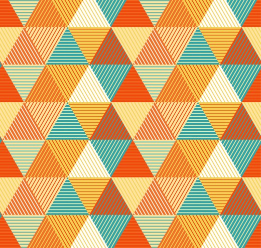 彩色三角无缝背景矢量素材16素材网精选