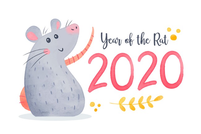 2020年彩绘老鼠矢量素材16图库网精选