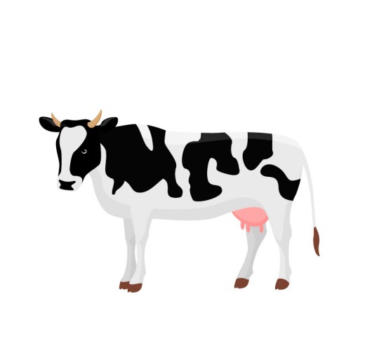 黑白花纹奶牛设计矢量素材16图库网精选