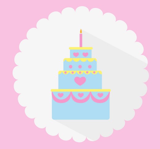 清新生日蛋糕矢量素材16设计网精选