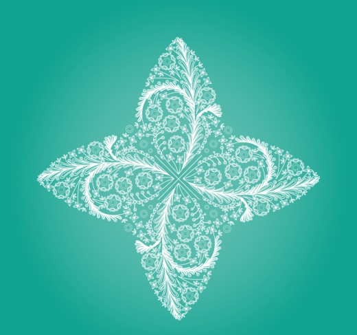 绿色飞镖形花纹矢量素材16设计网精选