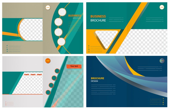 4款创意商务宣传画册封面矢量图16素材网精选