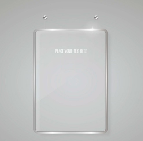 精美空白玻璃广告牌矢量素材普贤居素材网精选