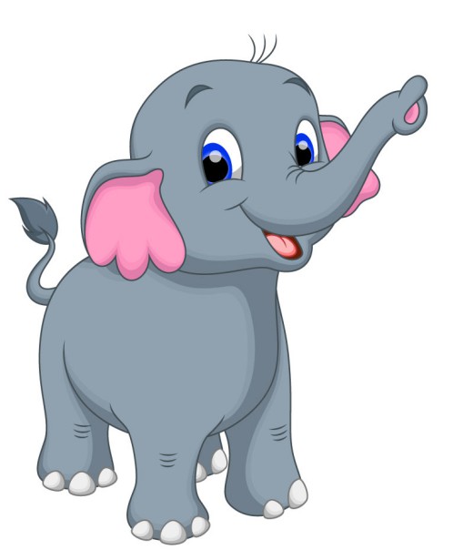 可爱粉色耳朵卡通大象矢量素材16图库网精选