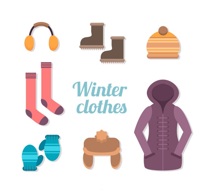 7款创意冬季服饰矢量素材素材天下精选