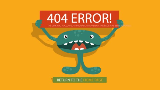 搞怪404错误页面矢量素材16图库网精选