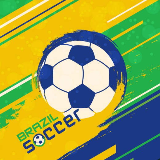 巴西世界杯油彩背景矢量素材16素材网精选