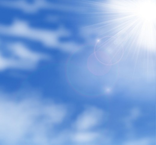 蓝色晴朗天空和阳光设计矢量素材16图库网精选