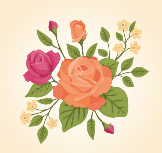 美丽玫瑰花矢量素材16设计网精选