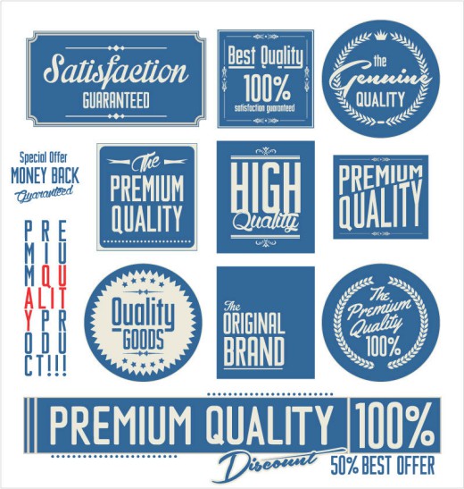 蓝色高品质促销标签矢量素材16素材