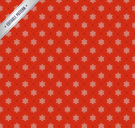 红色雪花纹无缝背景设计矢量素材16图库网精选