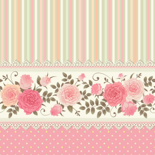 粉色玫瑰花背景矢量素材16设计网精