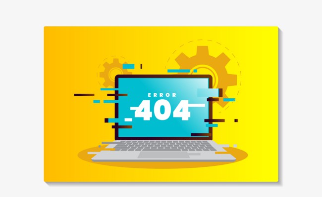 创意电脑404错误页面设计矢量素材16设计网精选