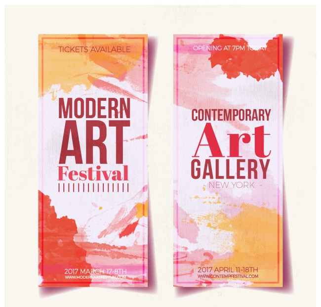 2款现代美术艺术展宣传banner矢量图素材中国网精选