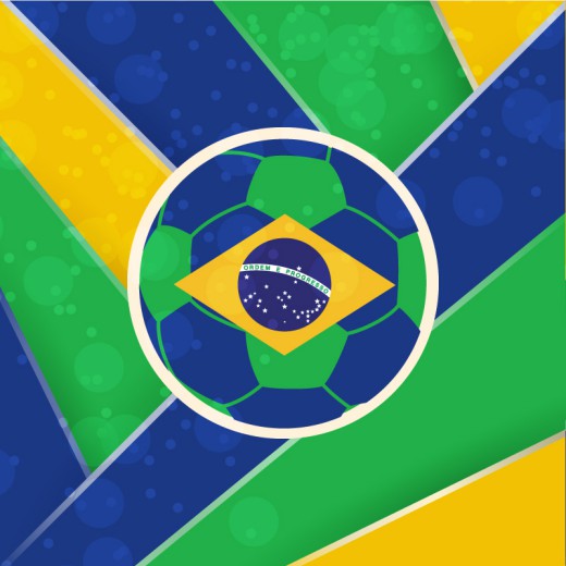 创意巴西世界杯背景矢量素材素材中
