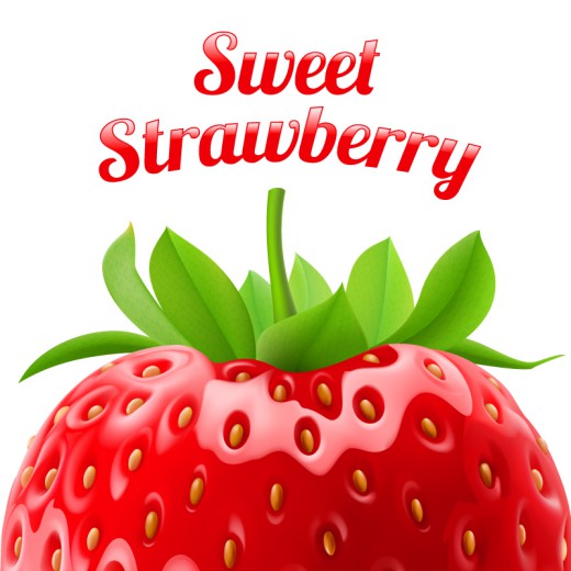 美味新鲜草莓矢量图普贤居素材网精选