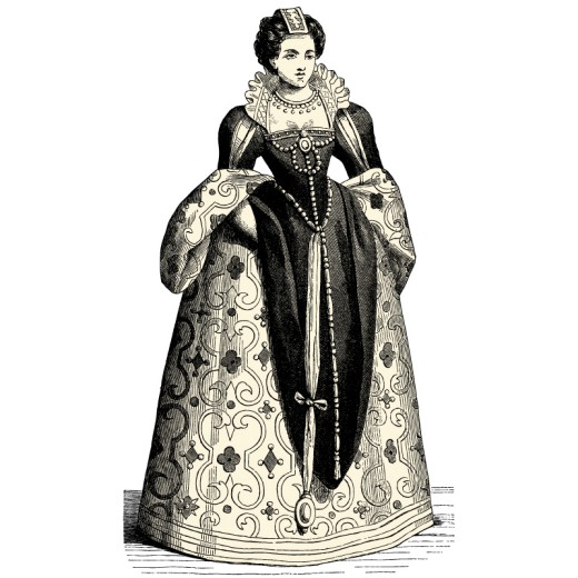 中世纪贵族女子设计矢量素材16设计网精选
