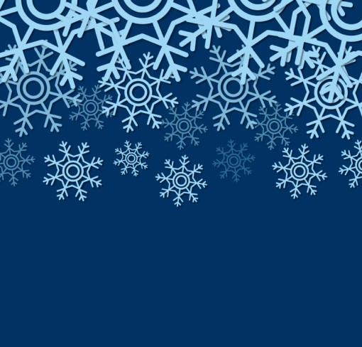 蓝色雪花装饰背景矢量素材16素材网