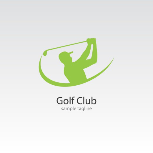 高尔夫俱乐部标志背景矢量素材普贤