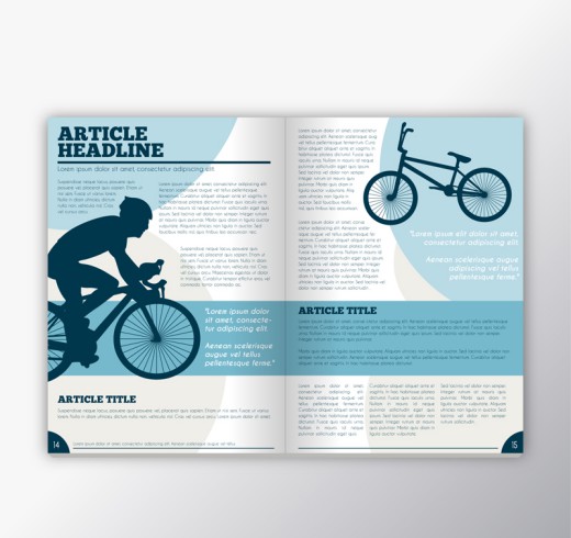 创意掀开的运动杂志矢量素材16设计