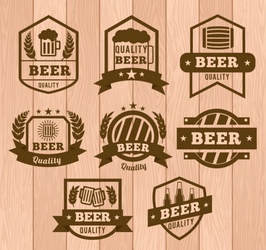 8款优质啤酒徽章矢量素材16设计网精选