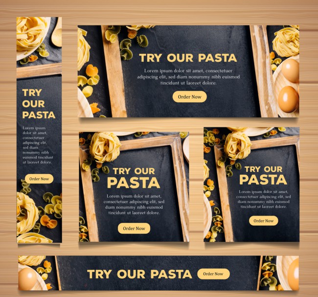 5款创意意大利餐馆banner矢量素材16设计网精选