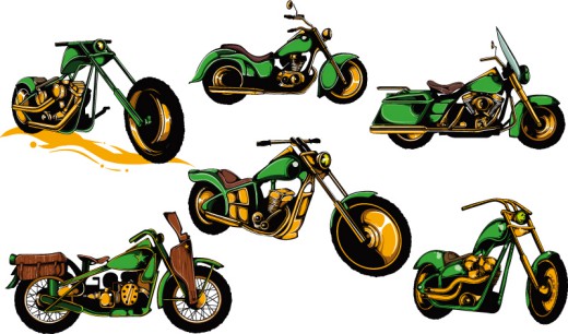 越野摩托车设计矢量素材16图库网精选