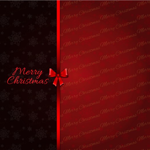 红色圣诞节贺卡背景矢量素材16设计