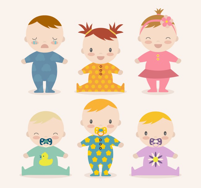 6款卡通婴儿设计矢量素材16设计网精选