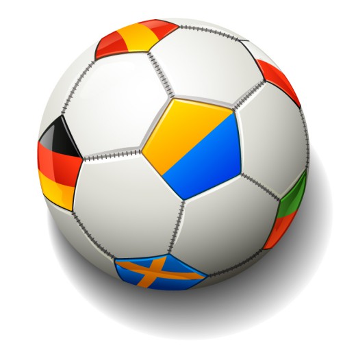 精美彩色足球设计矢量素材16素材网精选