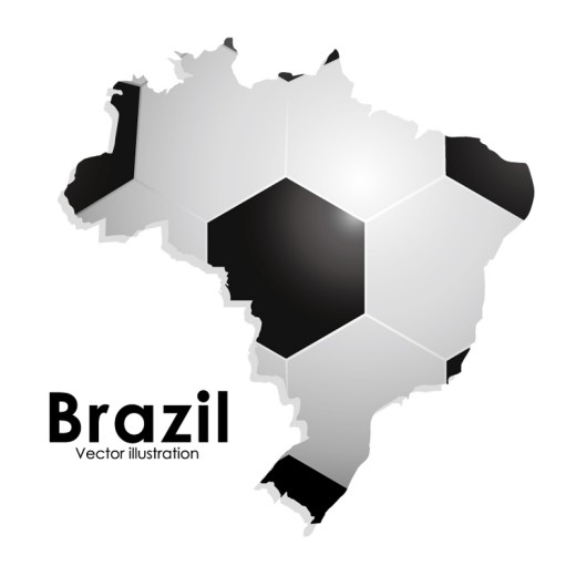 创意巴西足球海报矢量素材素材中国