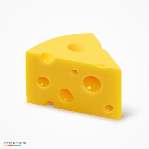 美味三角奶酪矢量素材素材天下精选