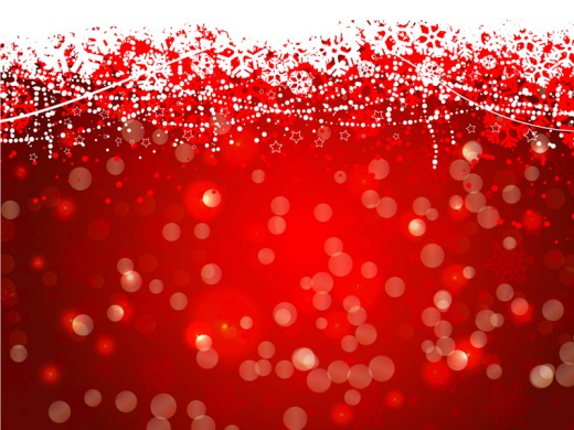 红色雪花光晕背景矢量素材16素材网精选