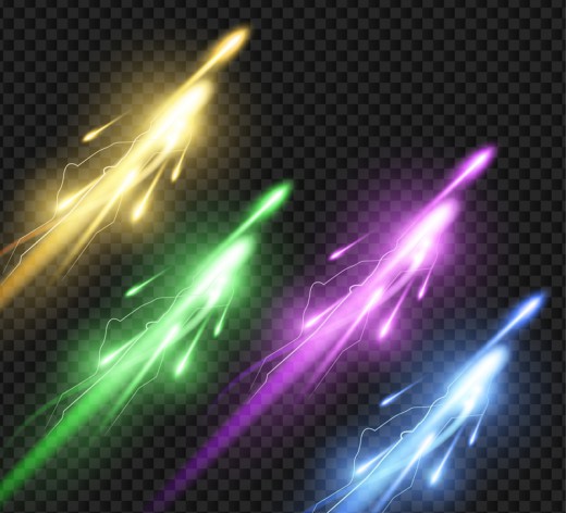4款彩色光束矢量素材16设计网精选