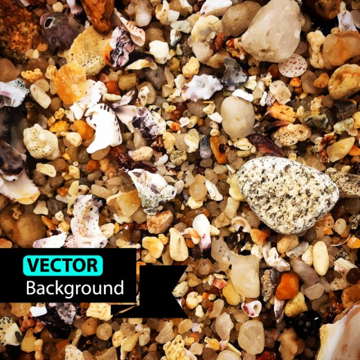 海边鹅卵石背景矢量素材素材中国网