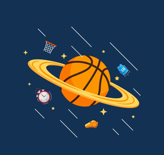 创意篮球星球设计矢量素材16设计网精选