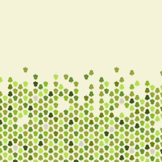 创意绿色树叶背景矢量素材16素材网