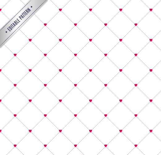 玫红爱心菱形格背景矢量素材16素材网精选