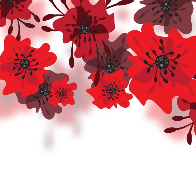 创意红色花卉矢量素材16图库网精选
