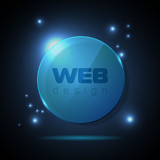 蓝色圆形网页设计背景矢量素材素材中国网精选