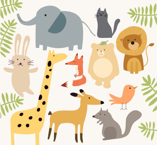 10款简洁可爱动物设计矢量素材16图库网精选