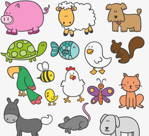 16款卡通动物设计矢量图素材中国网精选