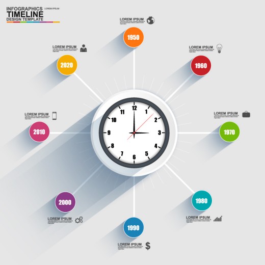 创意时间表商务信息图矢量图素材天