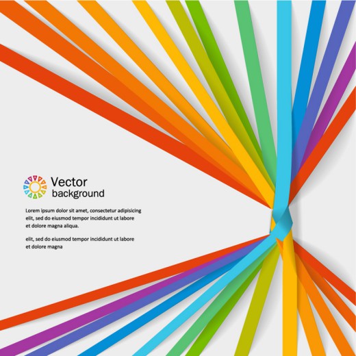 彩色拧结纸带背景矢量素材16设计网精选