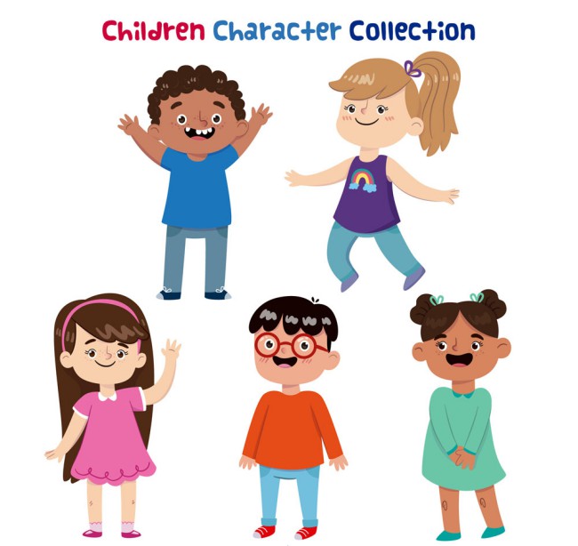 5款快乐儿童设计矢量素材16图库网精选